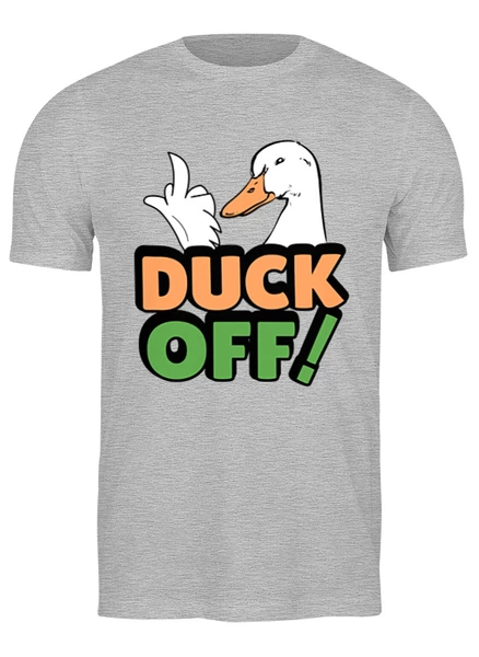 Заказать мужскую футболку в Москве. Футболка классическая Duck off от skynatural - готовые дизайны и нанесение принтов.