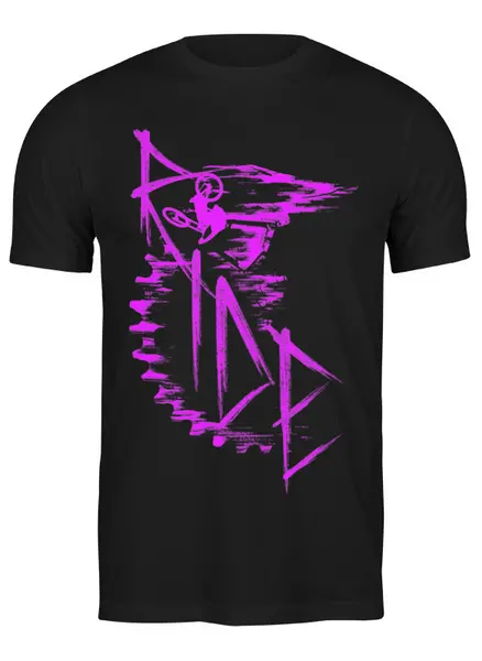Заказать мужскую футболку в Москве. Футболка классическая Ride MTB от oneredfoxstore@gmail.com - готовые дизайны и нанесение принтов.