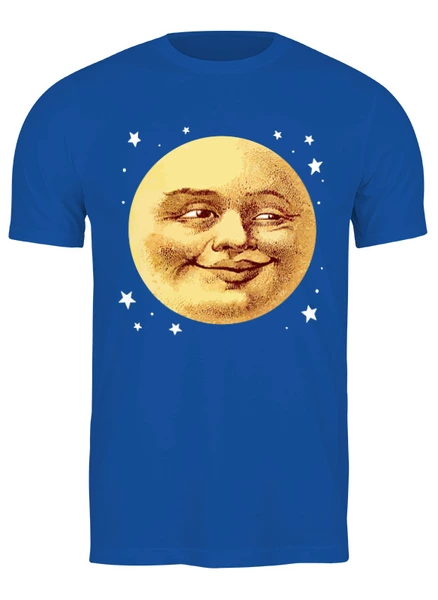 Заказать мужскую футболку в Москве. Футболка классическая Загадочная Луна от skynatural - готовые дизайны и нанесение принтов.