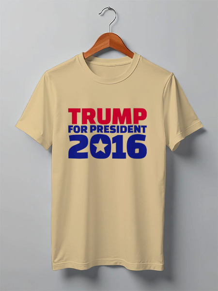 Заказать мужскую футболку в Москве. Футболка классическая Trump For President от skynatural - готовые дизайны и нанесение принтов.