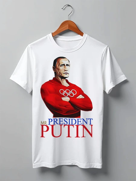 Заказать мужскую футболку в Москве. Футболка классическая Мr. President Putin от Leichenwagen - готовые дизайны и нанесение принтов.
