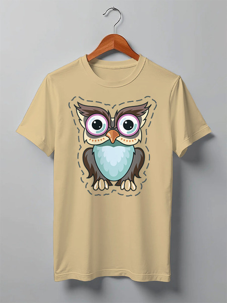 Заказать мужскую футболку в Москве. Футболка классическая Owl Here от oneredfoxstore@gmail.com - готовые дизайны и нанесение принтов.