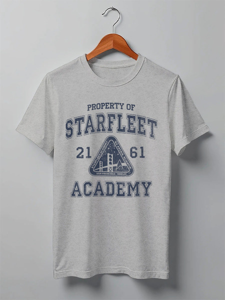 Заказать мужскую футболку в Москве. Футболка классическая Starfleet Academy от geekbox - готовые дизайны и нанесение принтов.