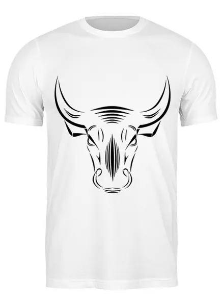 Заказать мужскую футболку в Москве. Футболка классическая Black Bull от Dzhantaev Nurbakyt - готовые дизайны и нанесение принтов.