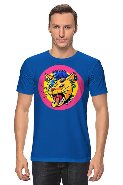 Заказать мужскую футболку в Москве. Футболка классическая RockLeopard от balden - готовые дизайны и нанесение принтов.