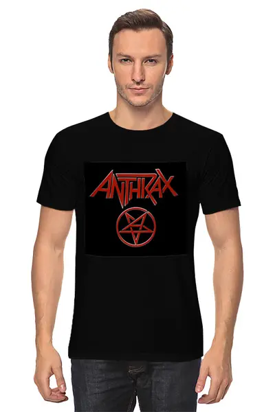 Заказать мужскую футболку в Москве. Футболка классическая Anthrax от Fedor - готовые дизайны и нанесение принтов.