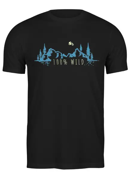 Заказать мужскую футболку в Москве. Футболка классическая Mountain Bike от oneredfoxstore@gmail.com - готовые дизайны и нанесение принтов.
