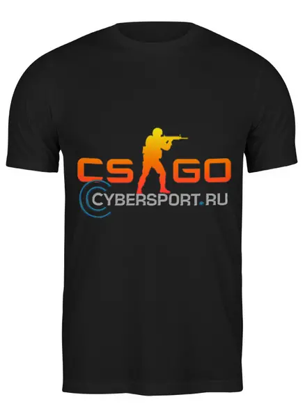 Заказать мужскую футболку в Москве. Футболка классическая GLOBAL OFFENSIVE от robus - готовые дизайны и нанесение принтов.