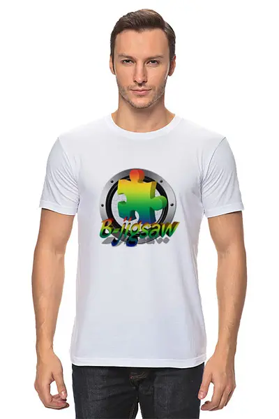 Заказать мужскую футболку в Москве. Футболка классическая B-Jigsaw от THE_NISE  - готовые дизайны и нанесение принтов.