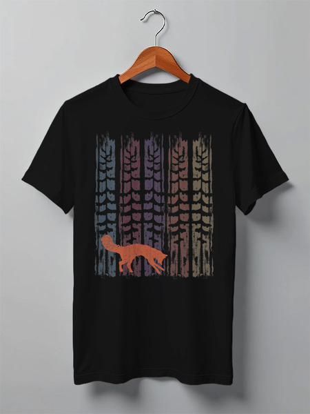 Заказать мужскую футболку в Москве. Футболка классическая Fox Here от oneredfoxstore@gmail.com - готовые дизайны и нанесение принтов.