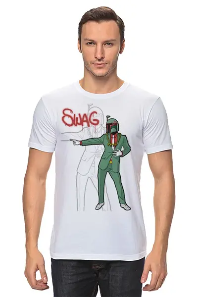 Заказать мужскую футболку в Москве. Футболка классическая SWAG. от vita22 - готовые дизайны и нанесение принтов.