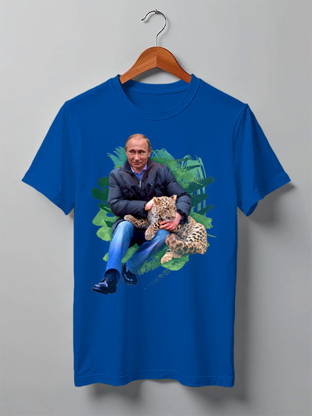 Заказать мужскую футболку в Москве. Футболка классическая PUTIN Design от balden - готовые дизайны и нанесение принтов.