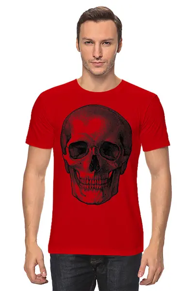 Заказать мужскую футболку в Москве. Футболка классическая SKULL (dollar) от balden - готовые дизайны и нанесение принтов.