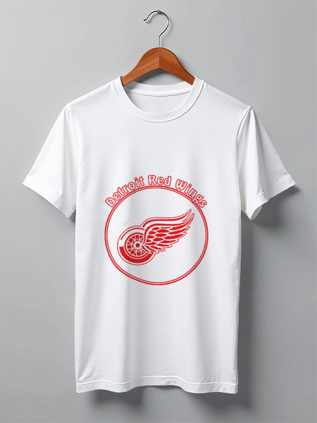 Заказать мужскую футболку в Москве. Футболка классическая Detroit Red Wings от kspsshop - готовые дизайны и нанесение принтов.