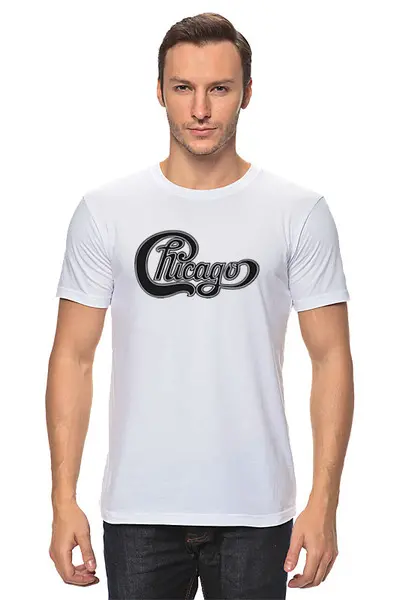 Заказать мужскую футболку в Москве. Футболка классическая Chicago от Fedor - готовые дизайны и нанесение принтов.