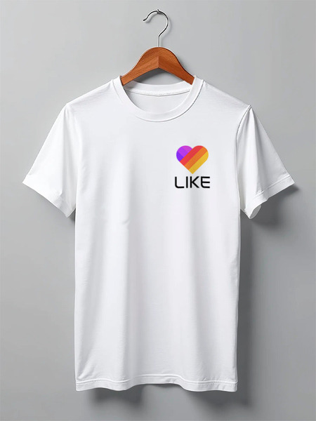 Заказать мужскую футболку в Москве. Футболка классическая Like  от DESIGNER   - готовые дизайны и нанесение принтов.