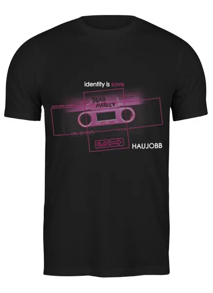 Заказать мужскую футболку в Москве. Футболка классическая Haujobb. Identity Is Save от OEX design - готовые дизайны и нанесение принтов.