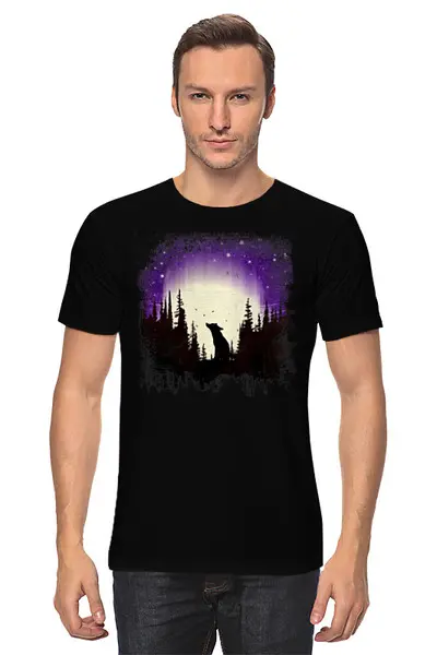 Заказать мужскую футболку в Москве. Футболка классическая Forest от oneredfoxstore@gmail.com - готовые дизайны и нанесение принтов.