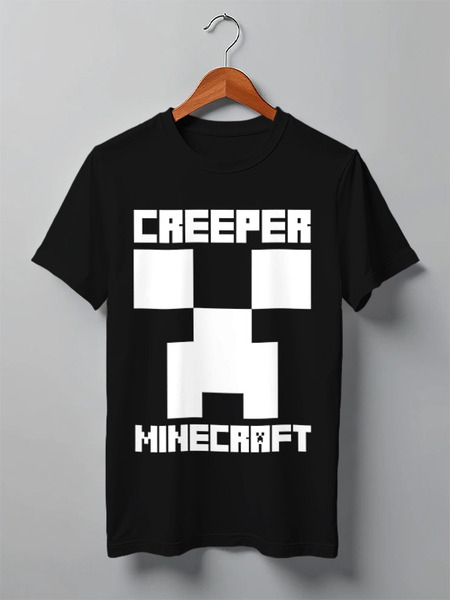 Заказать мужскую футболку в Москве. Футболка классическая MINECRAFT CREEPER от weeert - готовые дизайны и нанесение принтов.