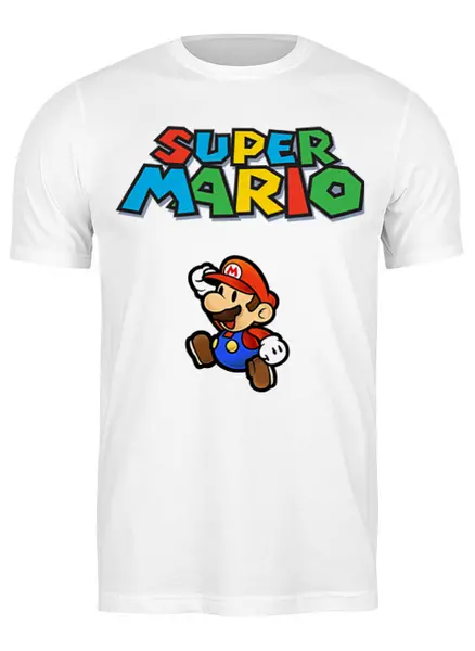 Заказать мужскую футболку в Москве. Футболка классическая Super Mario от elvis - готовые дизайны и нанесение принтов.