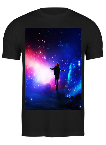 Заказать мужскую футболку в Москве. Футболка классическая Краски космоса от THE_NISE  - готовые дизайны и нанесение принтов.