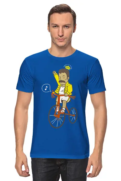 Заказать мужскую футболку в Москве. Футболка классическая Freddie Mercury от balden - готовые дизайны и нанесение принтов.