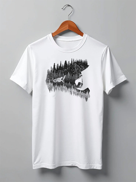 Заказать мужскую футболку в Москве. Футболка классическая Ride MTB от oneredfoxstore@gmail.com - готовые дизайны и нанесение принтов.