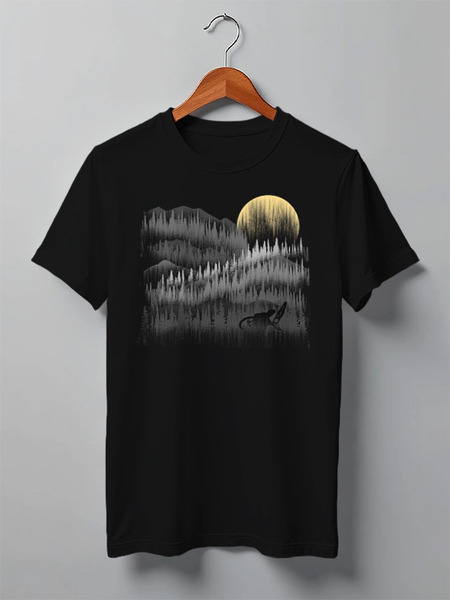 Заказать мужскую футболку в Москве. Футболка классическая Forest Rider от oneredfoxstore@gmail.com - готовые дизайны и нанесение принтов.