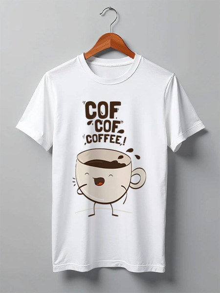 Заказать мужскую футболку в Москве. Футболка классическая Кофе(Coffee) от icase - готовые дизайны и нанесение принтов.