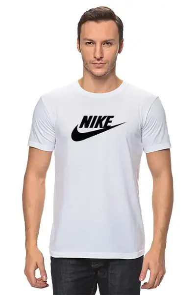 Заказать мужскую футболку в Москве. Футболка классическая Логотип от badiy1 - готовые дизайны и нанесение принтов.