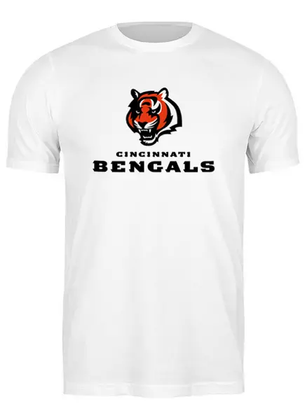 Заказать мужскую футболку в Москве. Футболка классическая Cincinnati Bengals от dobryidesign - готовые дизайны и нанесение принтов.