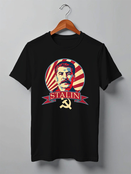 Заказать мужскую футболку в Москве. Футболка классическая Stalin от skynatural - готовые дизайны и нанесение принтов.
