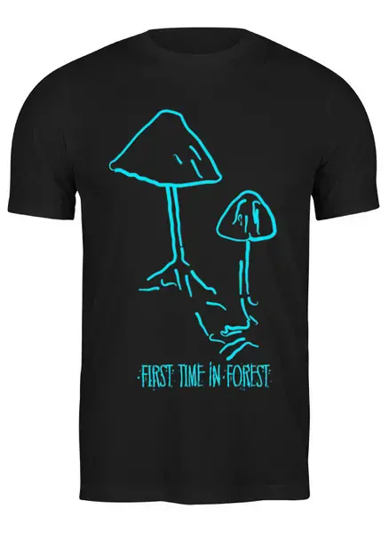 Заказать мужскую футболку в Москве. Футболка классическая Mushrooms от oneredfoxstore@gmail.com - готовые дизайны и нанесение принтов.