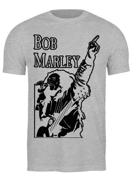 Заказать мужскую футболку в Москве. Футболка классическая Футболка "Боб Марли" - " Bob Marley" от luta - готовые дизайны и нанесение принтов.