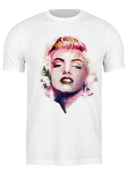 Заказать мужскую футболку в Москве. Футболка классическая Marilyn Monroe от kamila - готовые дизайны и нанесение принтов.