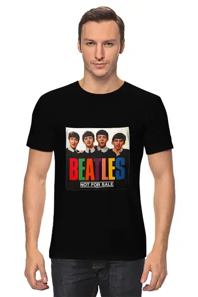 Заказать мужскую футболку в Москве. Футболка классическая The Beatles   от cherdantcev - готовые дизайны и нанесение принтов.