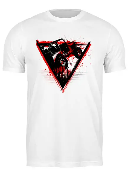Заказать мужскую футболку в Москве. Футболка классическая  Offroad Expedition от oneredfoxstore@gmail.com - готовые дизайны и нанесение принтов.