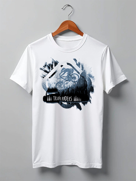 Заказать мужскую футболку в Москве. Футболка классическая Mountain Bike от oneredfoxstore@gmail.com - готовые дизайны и нанесение принтов.