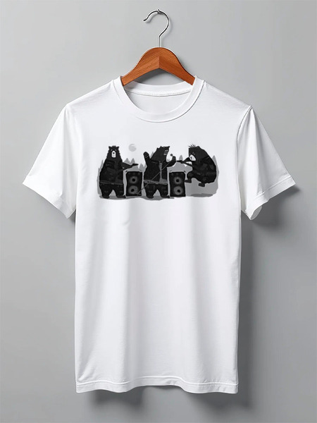 Заказать мужскую футболку в Москве. Футболка классическая Basd Bears Band от oneredfoxstore@gmail.com - готовые дизайны и нанесение принтов.