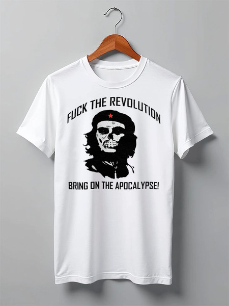 Заказать мужскую футболку в Москве. Футболка классическая Che Guevara Skull от Leichenwagen - готовые дизайны и нанесение принтов.