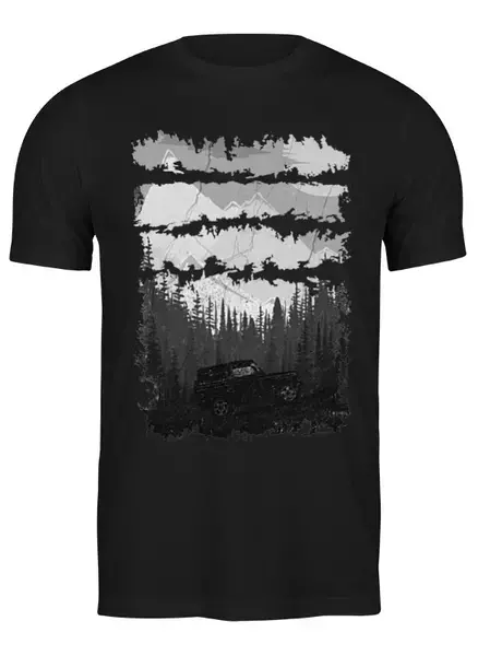 Заказать мужскую футболку в Москве. Футболка классическая Offroad от oneredfoxstore@gmail.com - готовые дизайны и нанесение принтов.