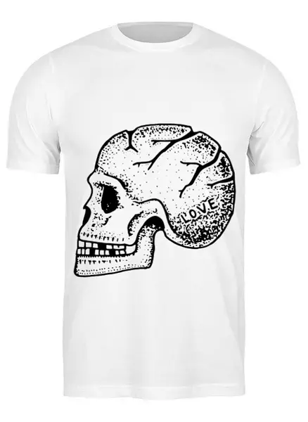 Заказать мужскую футболку в Москве. Футболка классическая череп от trosha2000@yandex.ru - готовые дизайны и нанесение принтов.