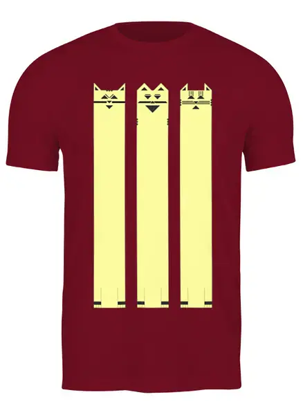Заказать мужскую футболку в Москве. Футболка классическая Cats Here от oneredfoxstore@gmail.com - готовые дизайны и нанесение принтов.
