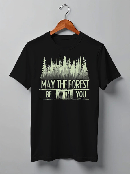 Заказать мужскую футболку в Москве. Футболка классическая Forest от oneredfoxstore@gmail.com - готовые дизайны и нанесение принтов.