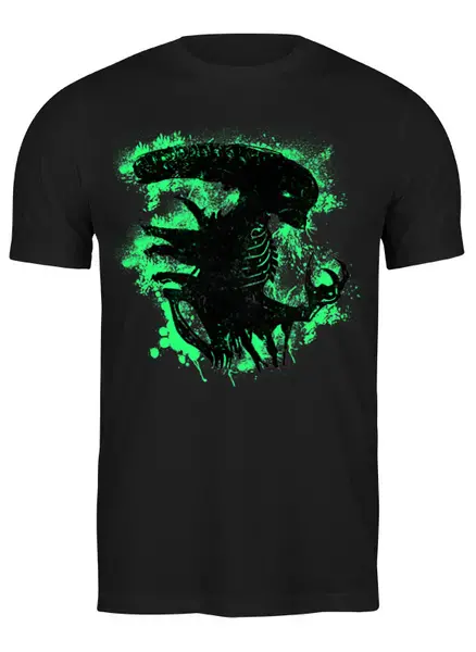 Заказать мужскую футболку в Москве. Футболка классическая Aliens от oneredfoxstore@gmail.com - готовые дизайны и нанесение принтов.