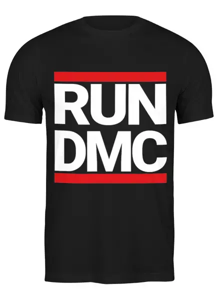 Заказать мужскую футболку в Москве. Футболка классическая RUN DMC от Константин Тотьмянин - готовые дизайны и нанесение принтов.