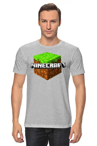 Заказать мужскую футболку в Москве. Футболка классическая MINECRAFT от balden - готовые дизайны и нанесение принтов.