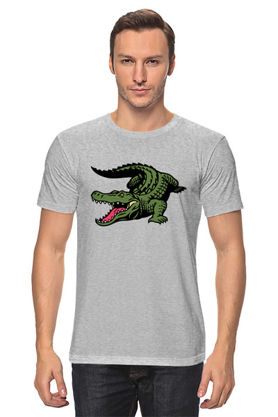 Заказать мужскую футболку в Москве. Футболка классическая Крокодил от skynatural - готовые дизайны и нанесение принтов.
