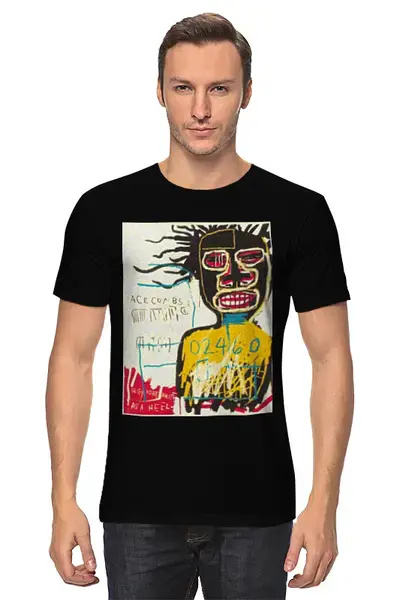 Заказать мужскую футболку в Москве. Футболка классическая Jean-Michel Basquiat от Just kidding - готовые дизайны и нанесение принтов.