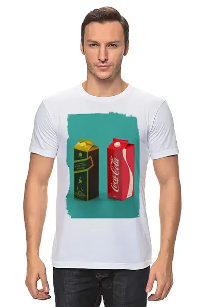 Заказать мужскую футболку в Москве. Футболка классическая Whisky Cola от Max K - готовые дизайны и нанесение принтов.